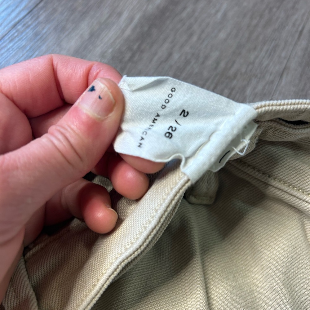 Good American good ease relaxed Beige Denim Pants - Picture 13 of 15